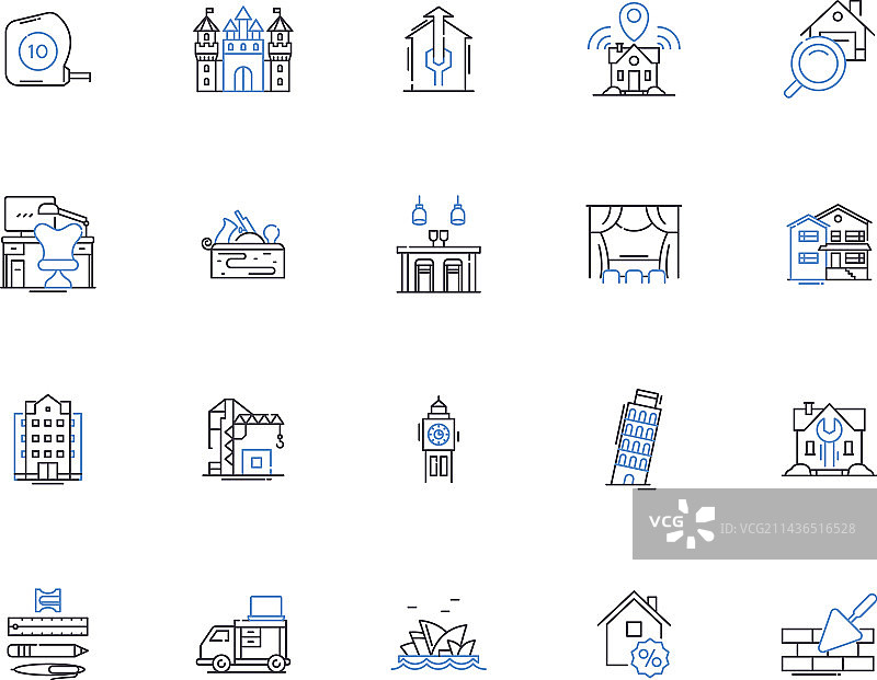 房屋轮廓图标收集家庭住宅图片素材