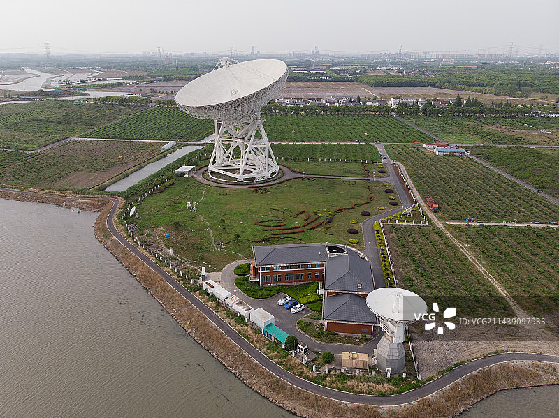 上海松江的亚洲第一天马射电天文望远镜图片素材