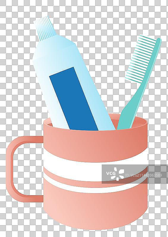 洗漱用品牙刷牙膏刷牙杯图片素材