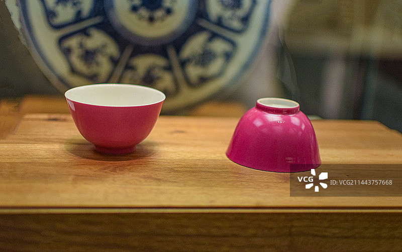 中国国家博物馆粉红色杯子图片素材