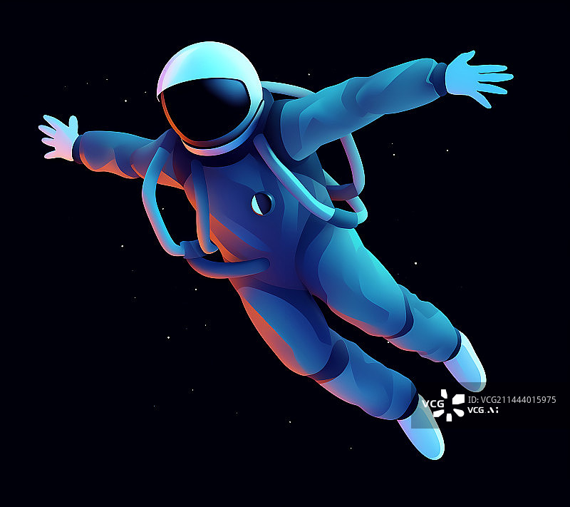 【AI数字艺术】卡通宇航员插画图片素材