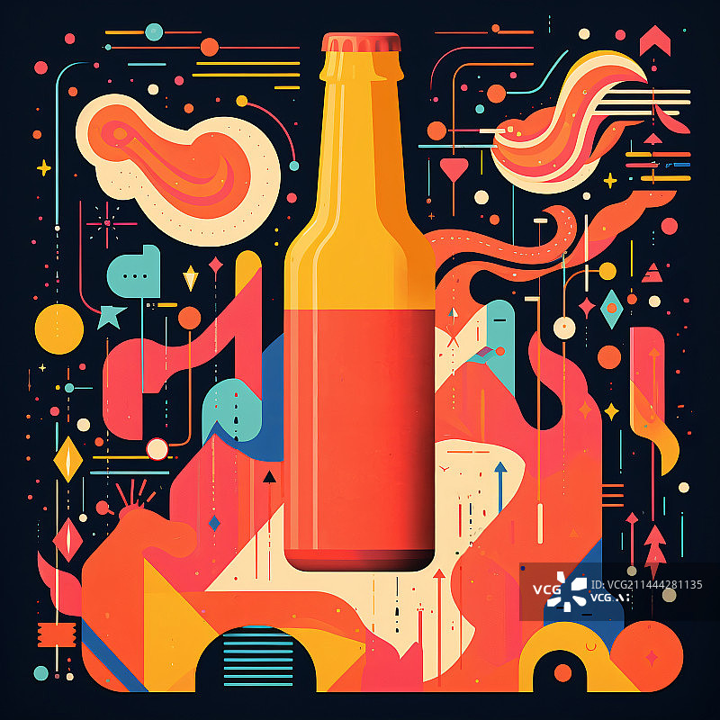 【AI数字艺术】啤酒节插画海报图片素材