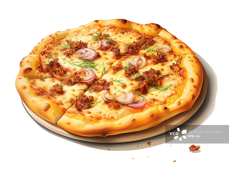 【AI数字艺术】AIGC:肉的披萨 快餐图片素材