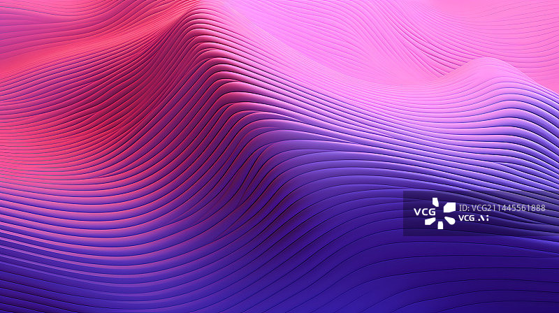 【AI数字艺术】数码科技粉紫色渐变地形几何抽象海报网页PPT背景图片素材