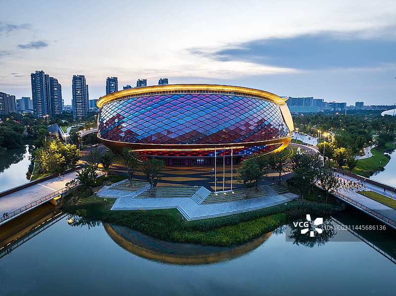 杭州大运河亚运公园乒乓球馆图片素材