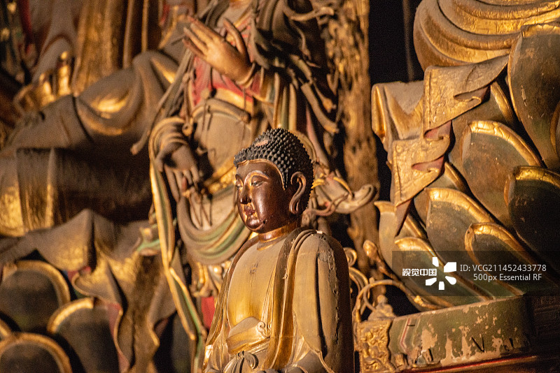 山西广胜寺文物保护佛像摄影图片素材