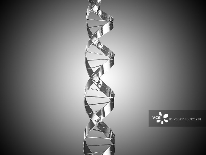 金属黄金玻璃质感螺旋上升DNA链基因图谱图片素材