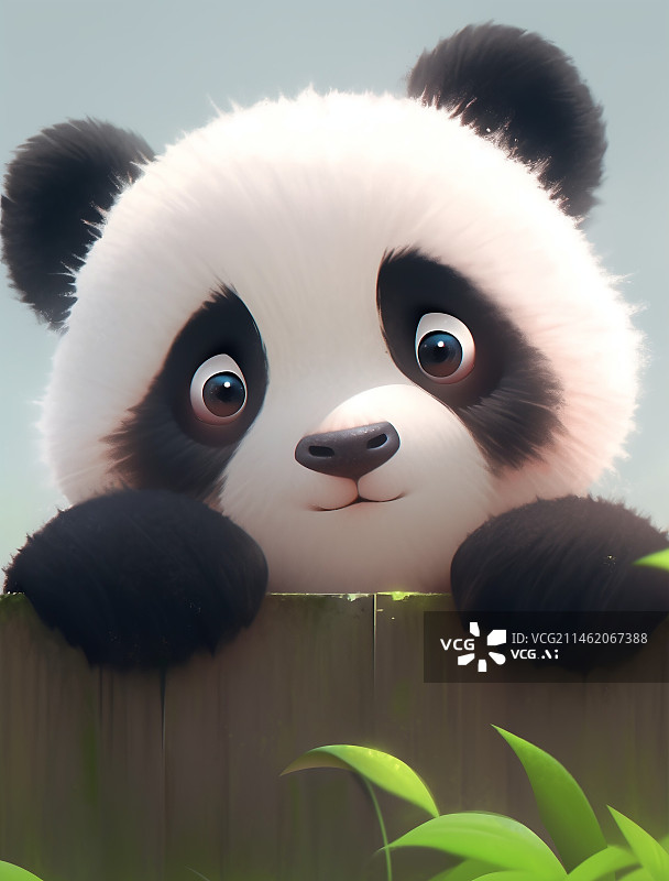 【AI数字艺术】大熊猫头像图片素材