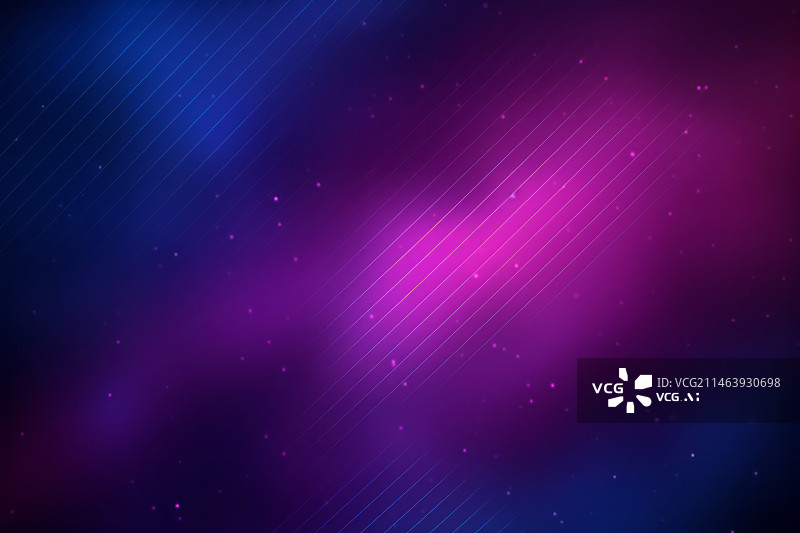【AI数字艺术】发光蓝紫色云雾与星辰线条抽象背景图片素材