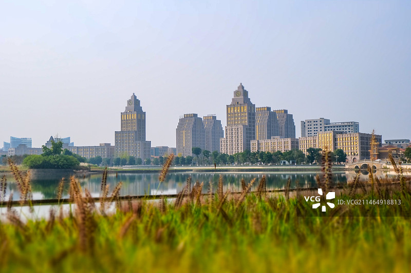 四川省绵阳市科技城新区金家林总部城各种角度景观图片图片素材