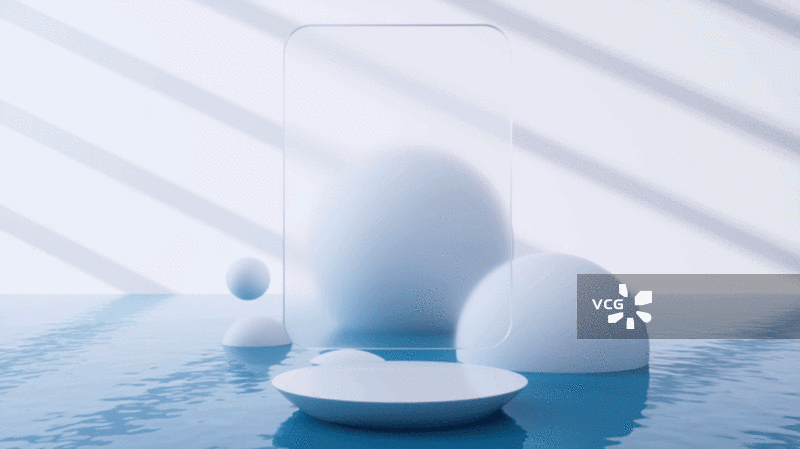 室内水面与展示台护肤品题材3D渲染图片素材