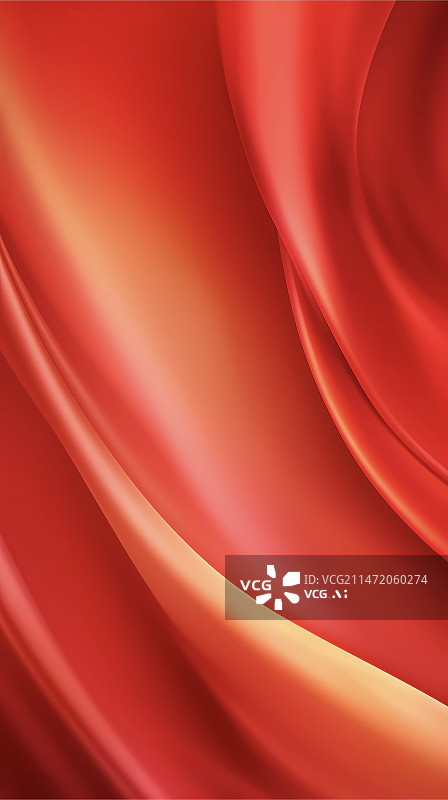 【AI数字艺术】红色丝绸质感流动背景图片素材