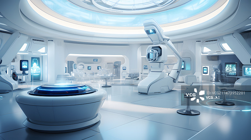 【AI数字艺术】未来科技插画医疗设备图片素材