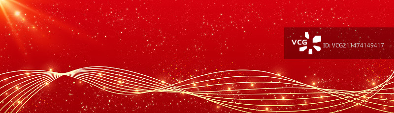 年会新年喜庆曲线星光点点贵族周年庆红色新年企业背景墙图片素材