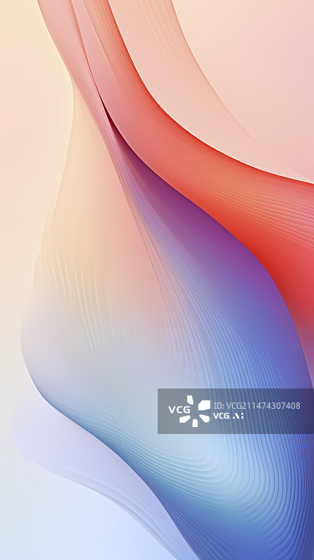 【AI数字艺术】数码彩虹波浪线条抽象图形海报背景图片素材