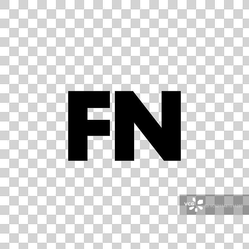 字母f和n fn标志设计模板最小图片素材