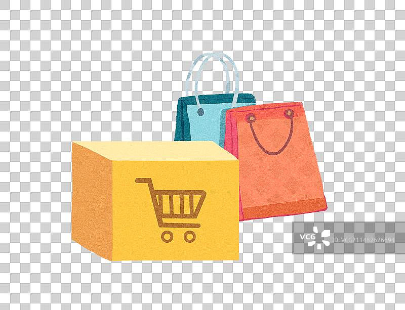 购物袋购物箱购物车消费者权益图片素材