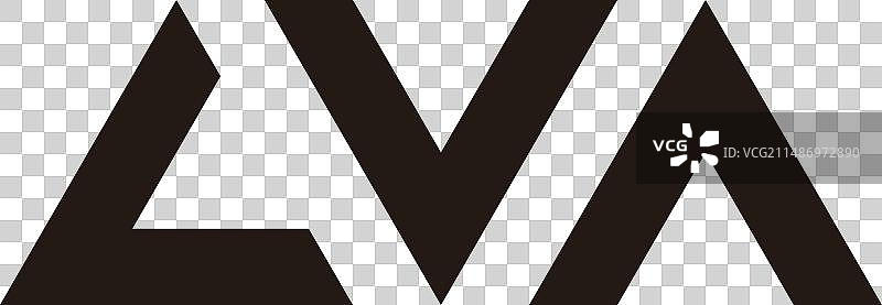 字母lv和一个三角形几何符号图片素材