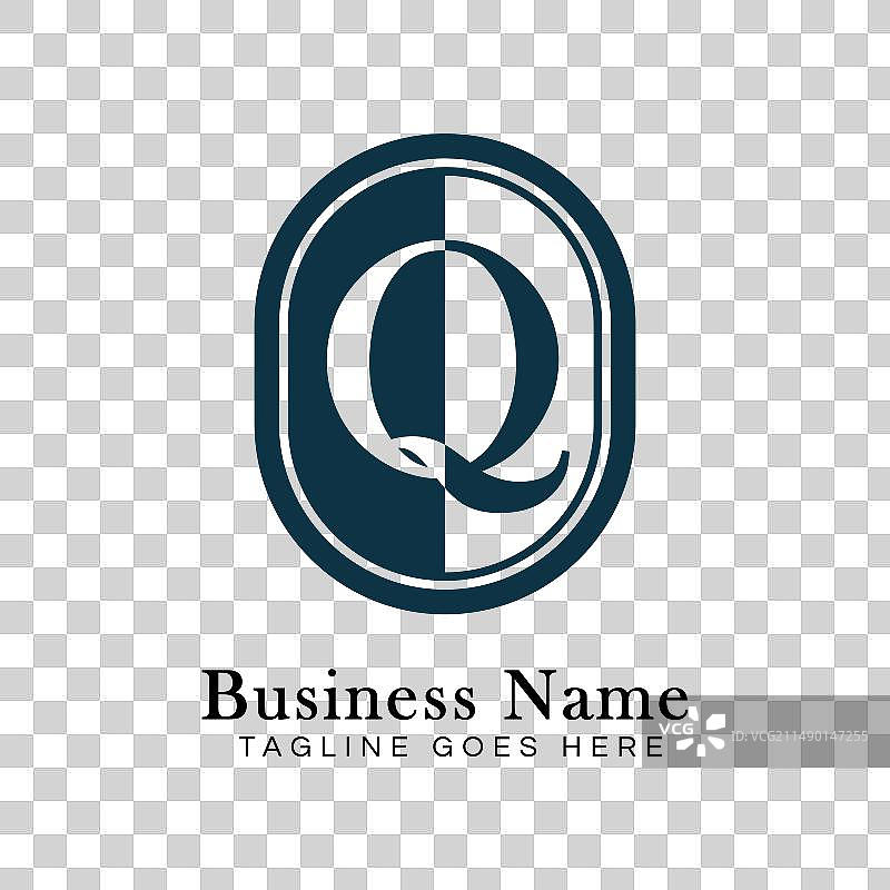 字母q标志椭圆形字母q商业图标图片素材