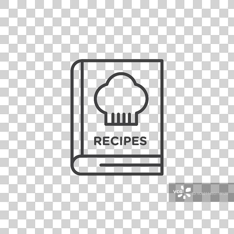 食谱书图标集烹饪书美食和厨师图片素材