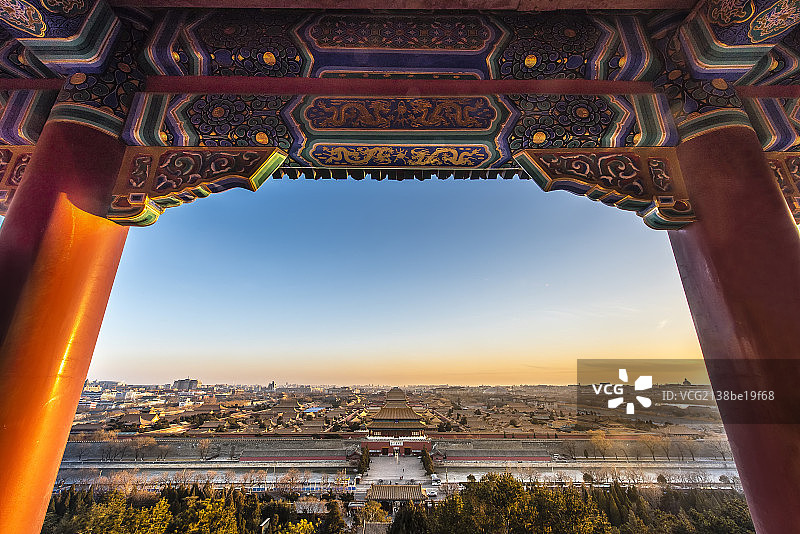 北京故宫紫禁城俯瞰图片素材