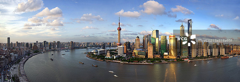 上海城市景观黄浦江两岸图片素材