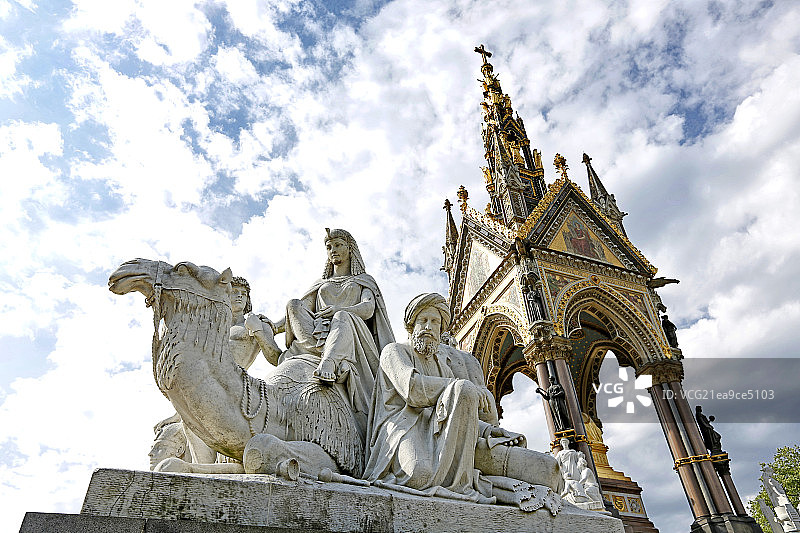 伦敦阿尔伯特雕像图片素材