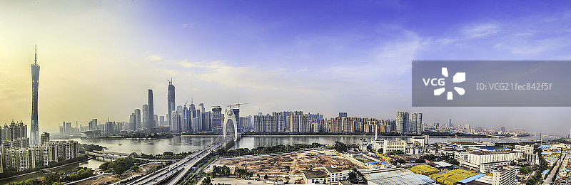 广州城市全景图片素材