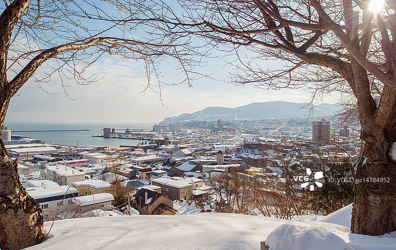 日本北海道小樽积雪图片素材
