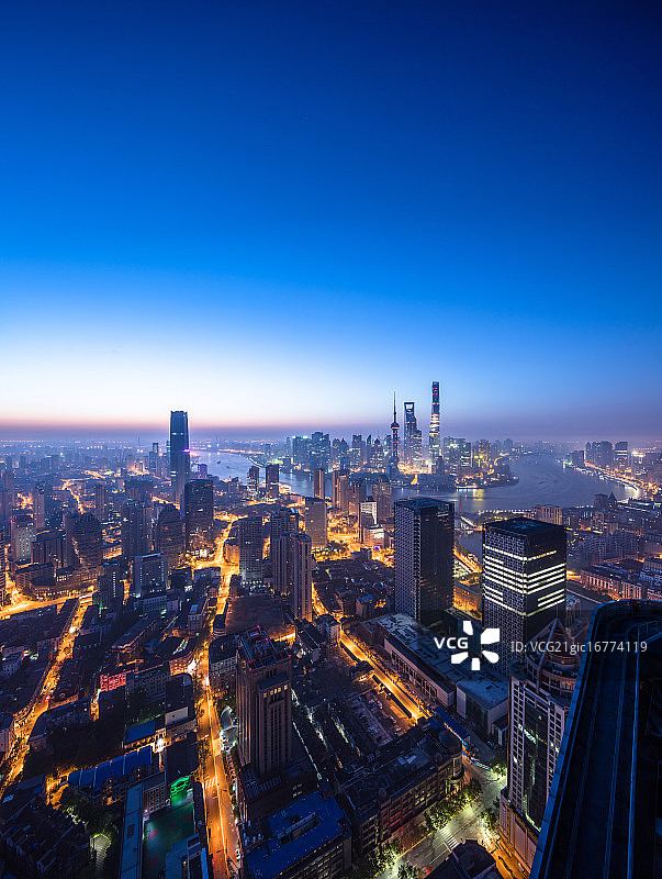 上海城市清晨图片素材