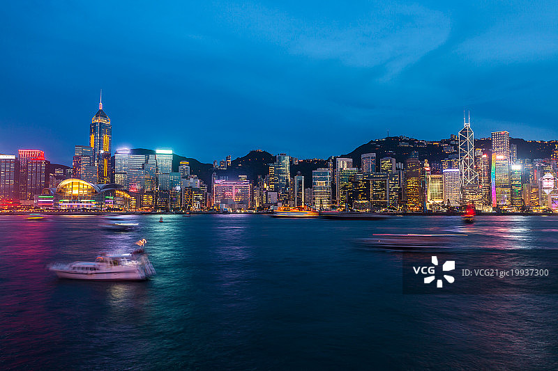 香港城市建筑夜景图片素材