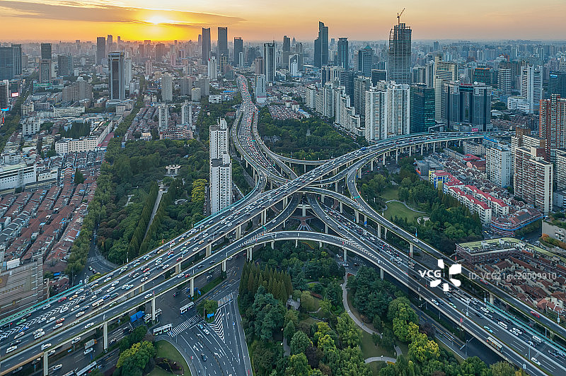 上海延安高架路立交桥图片素材