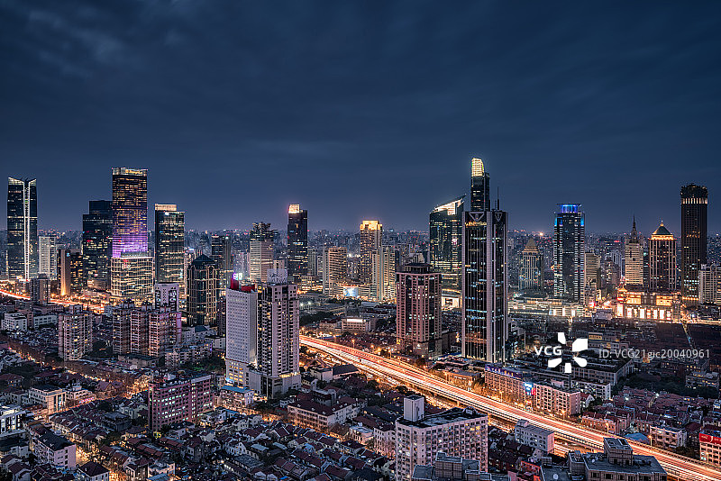 上海城市风光全景图片素材