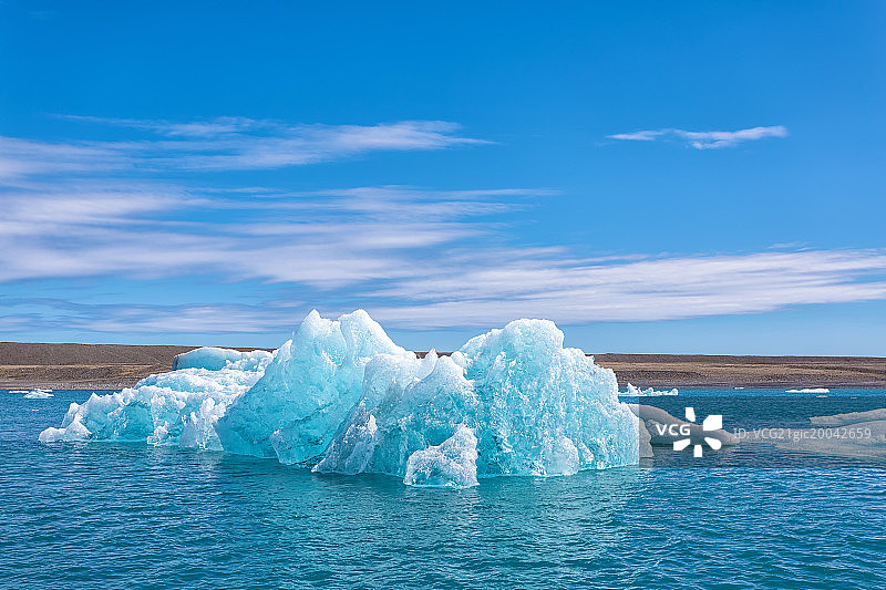 冰岛冰河湖图片素材