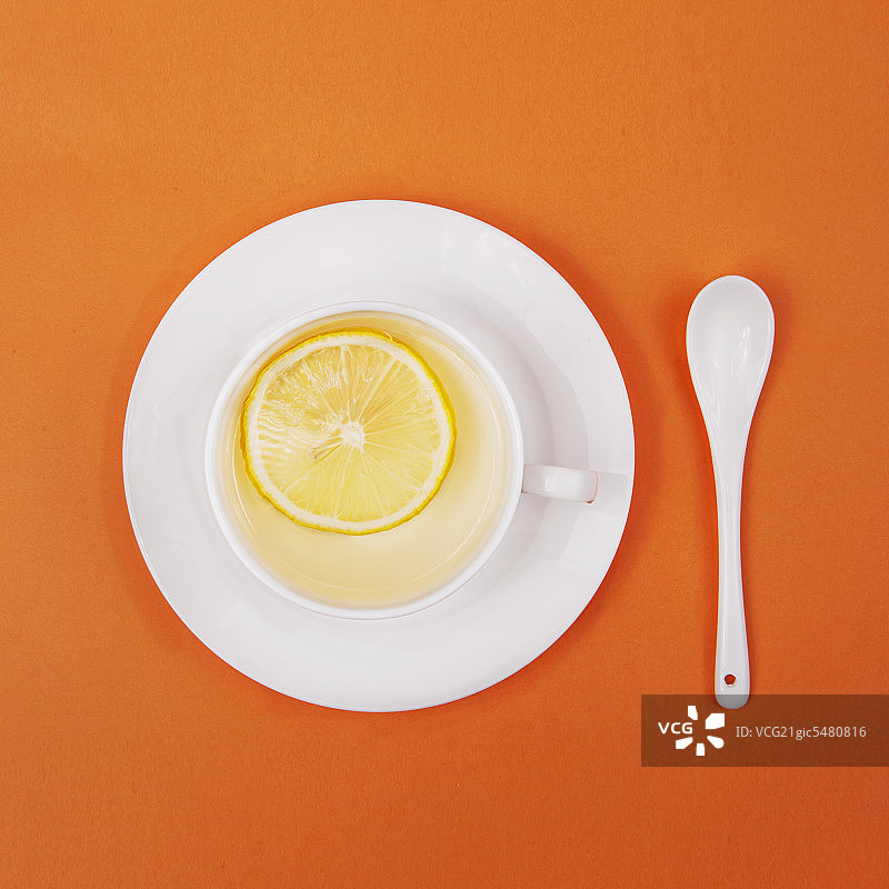 一杯白柠檬茶图片素材