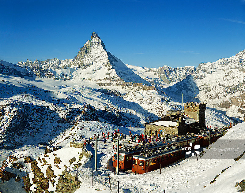 瑞士风光雪景图片素材