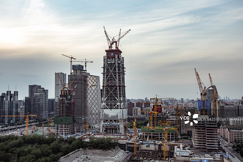北京CBD建筑工地图片素材