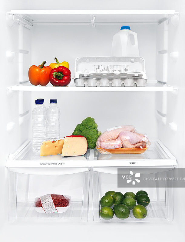 冰箱内装食物图片素材