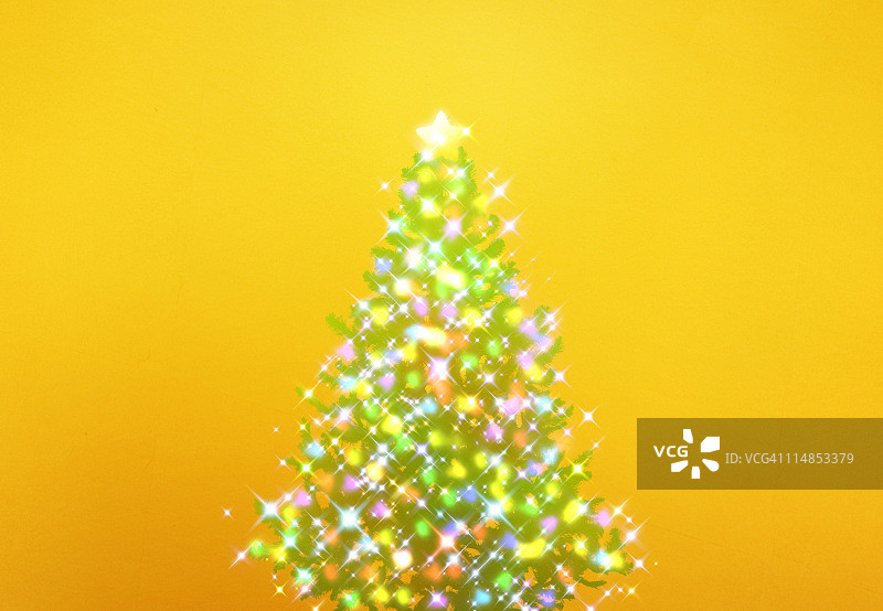 发光的圣诞树图片素材