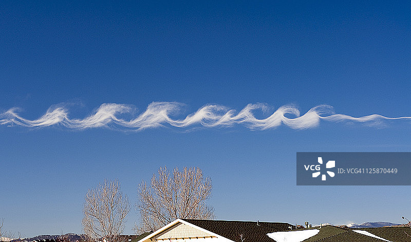 柯林斯堡上空的波浪云图片素材