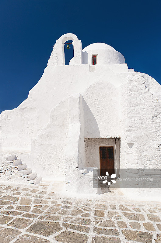 希腊，基克拉迪群岛，米科诺斯，帕拉波提亚尼教堂图片素材