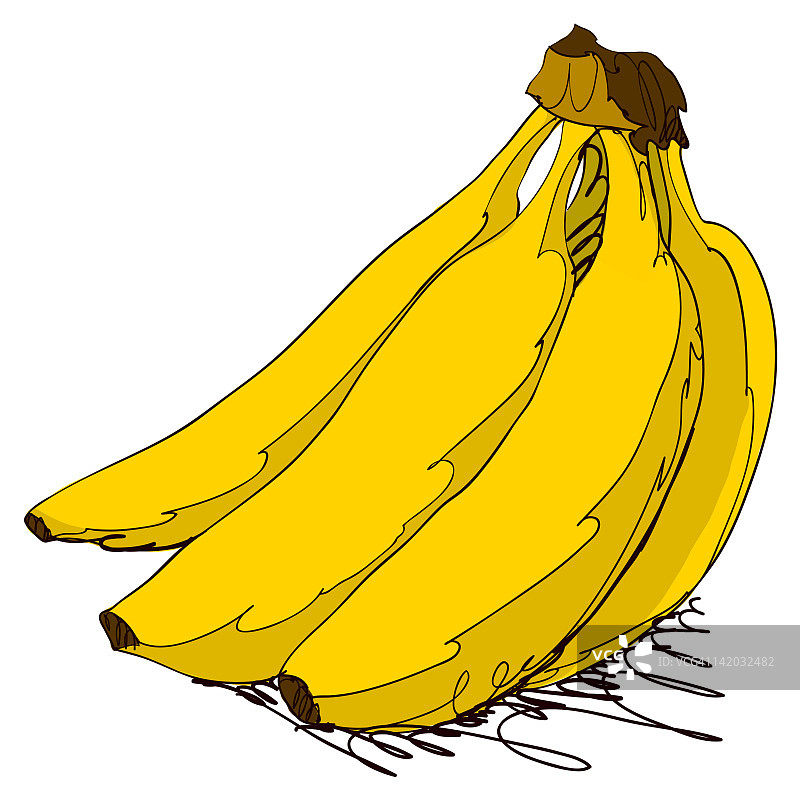 白色背景上的香蕉图片素材