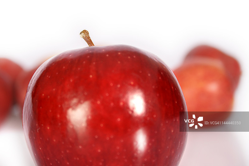 一个红苹果的局部视图图片素材