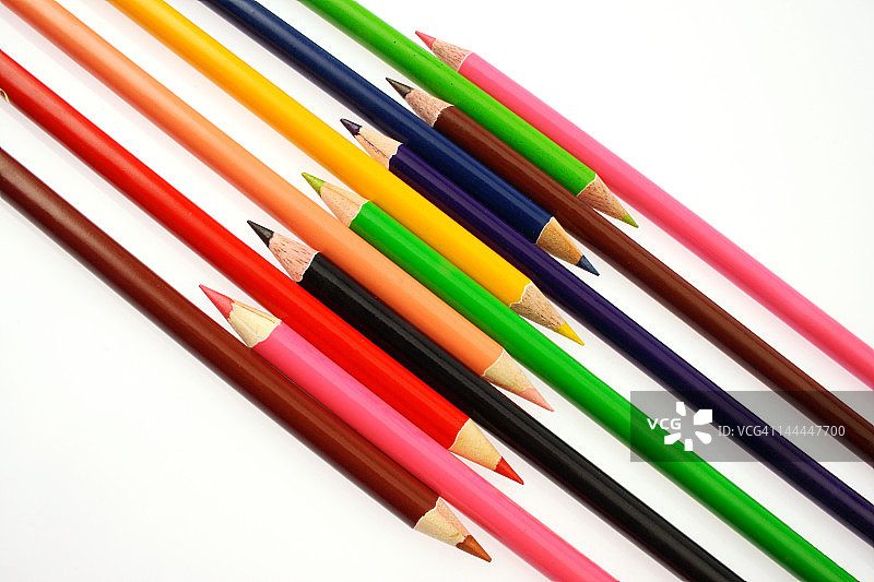 彩色铅笔的特写图片素材