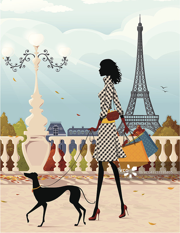 巴黎购物(秋季)图片素材