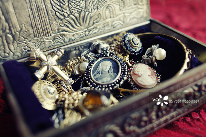 古董珠宝盒图片素材