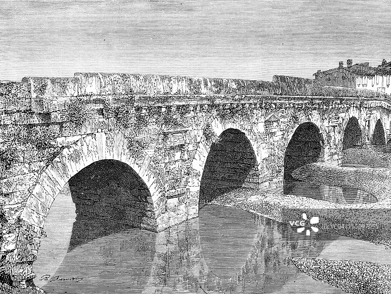 里米尼的奥古斯都桥图片素材