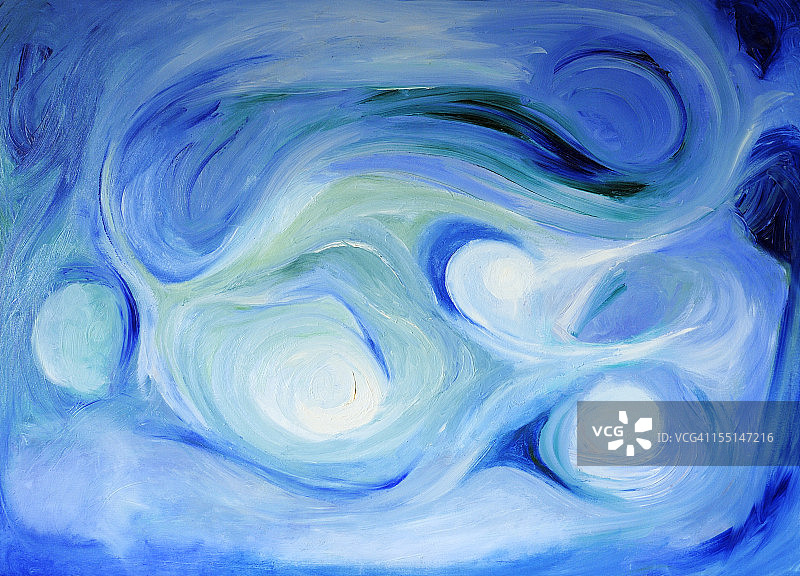抽象油画蓝色纹理背景图案图片素材