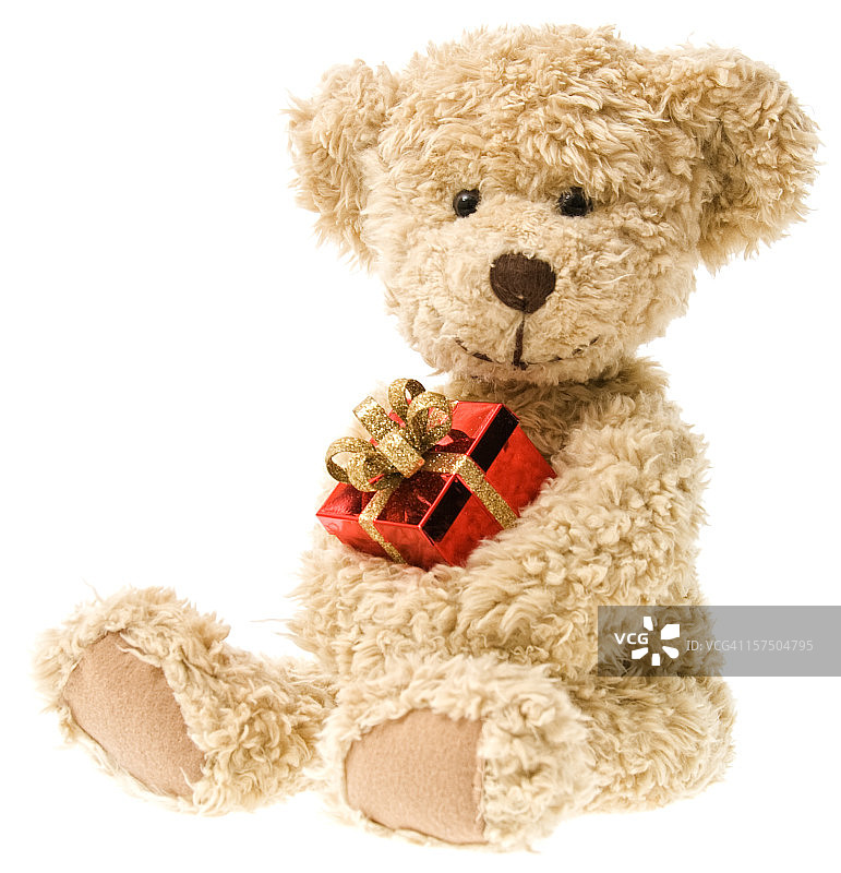节日泰迪熊和圣诞礼物图片素材