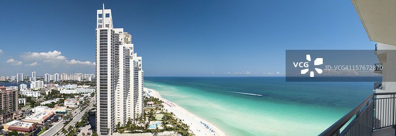 佛罗里达迈阿密的天际线全景图片素材